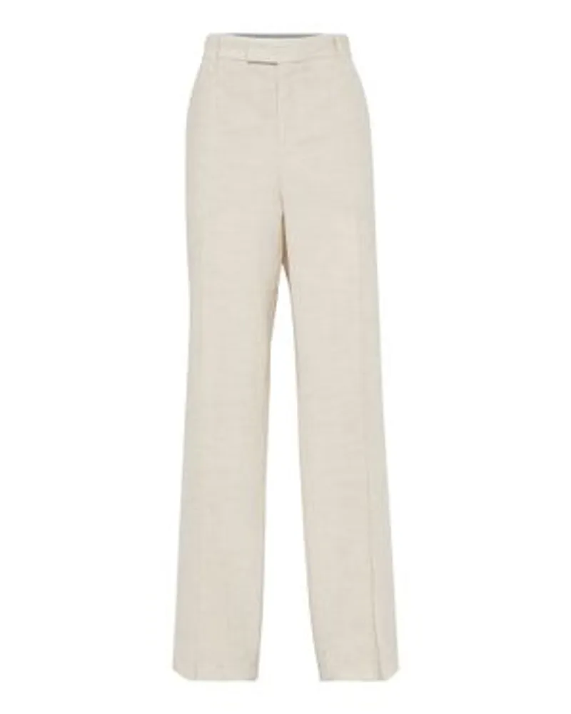 Brunello Cucinelli Loose Straight-Hose White