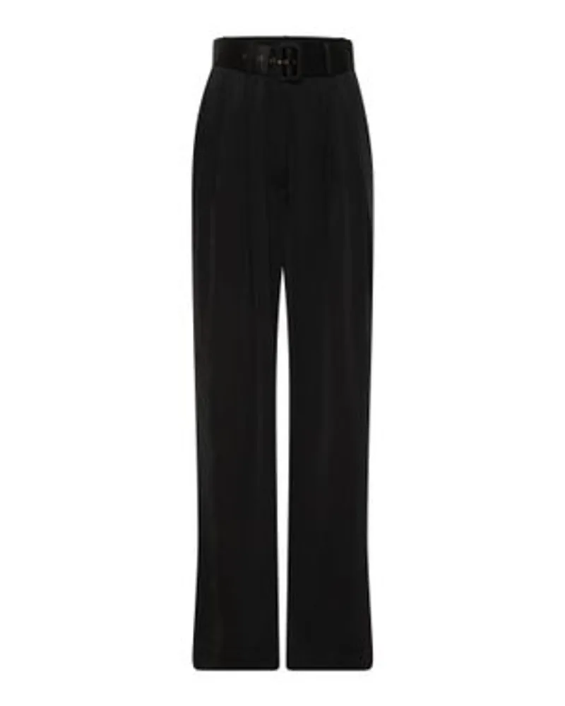 Zimmermann Bundfaltenhose Seide Black