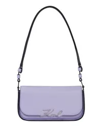 Karl Lagerfeld Zweiweg-Crossbody-Tasche mit K/Signatur Purple