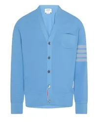 Thom Browne Gestreifter Cardigan mit Signatur-Bändern Blue