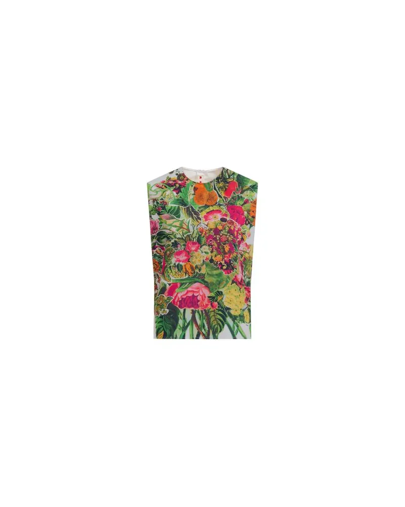 Marni äRmelloses Top Mit Mystical Bloom Print White