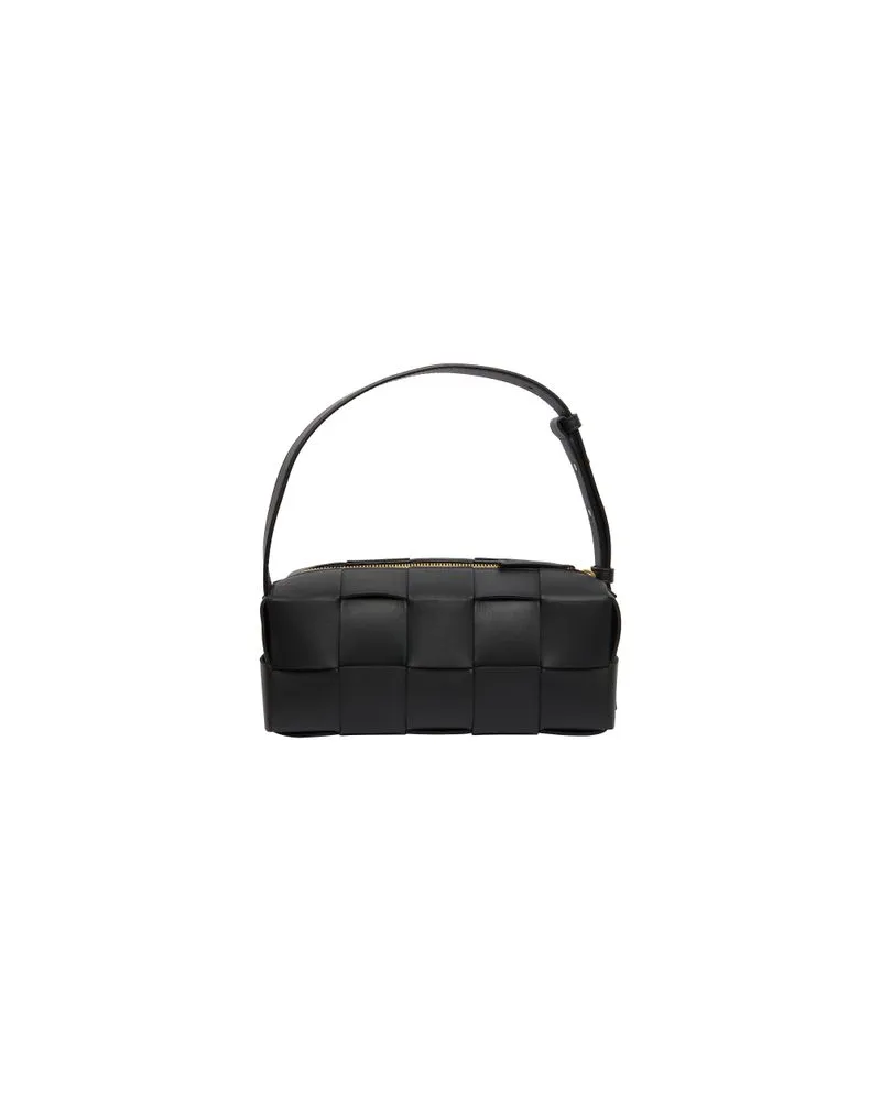 Bottega Veneta Klein Tasche Brick Cassette Black