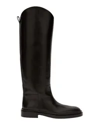 Jil Sander Kniehohe Stiefel Black