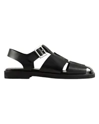 Sandro Ledersandalen Black