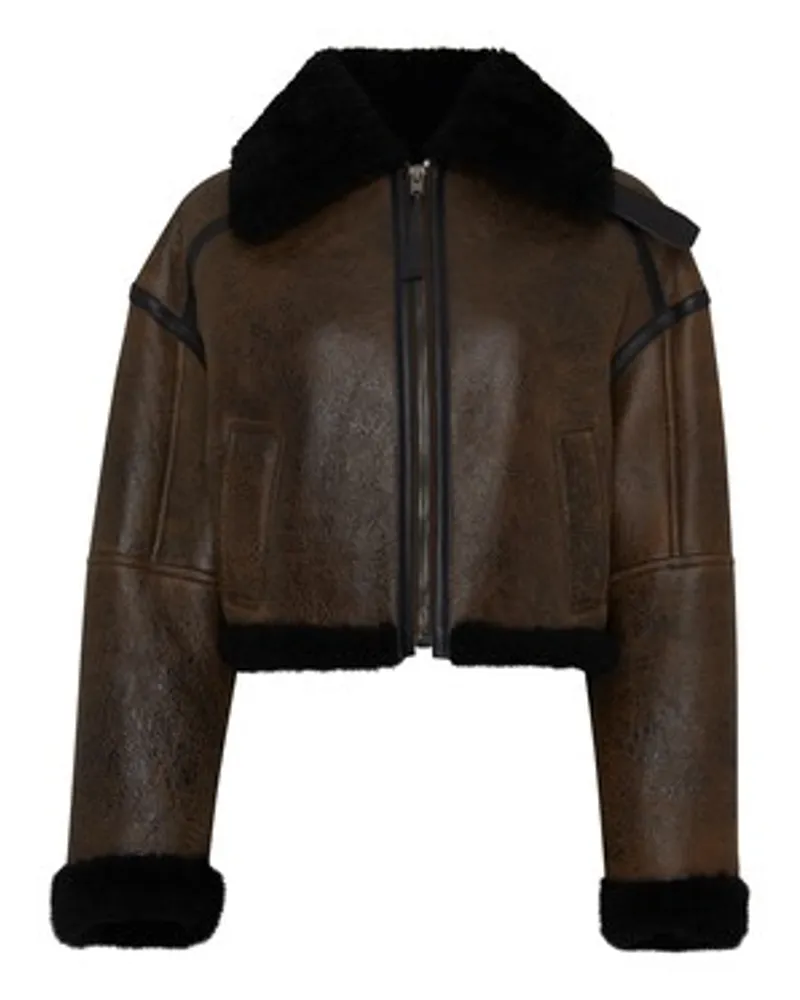 Acne Studios Lederjacke Brown