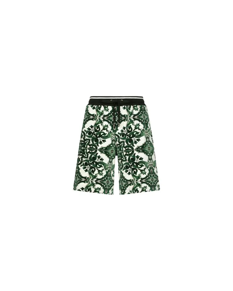 Dolce & Gabbana Majolika Chenille Joggingshorts Multicolor