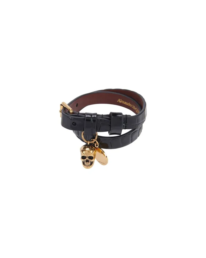 Alexander McQueen Doppelarmband Black