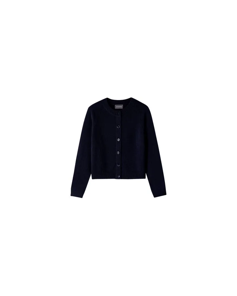 Loewe Jeansjacke mit Shearling-Kragen Blue