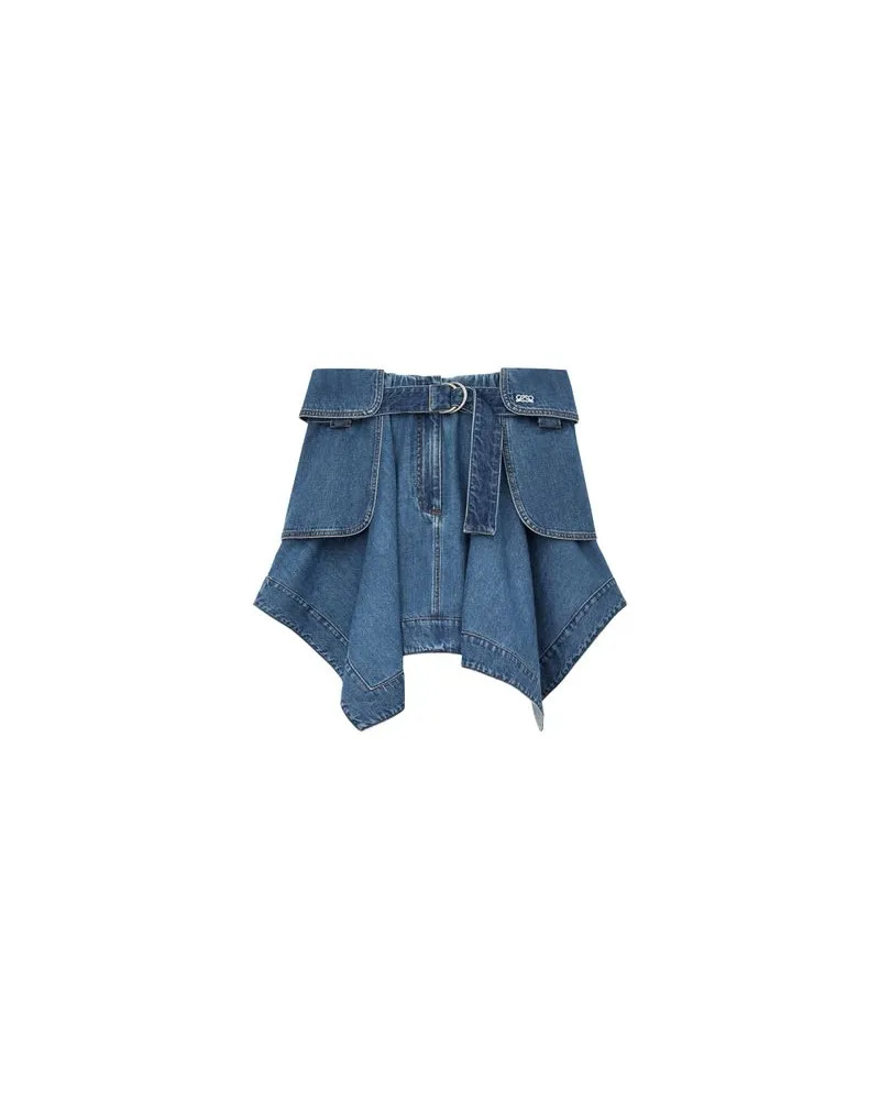 Loewe Jeansjacke mit Shearling-Kragen Blue