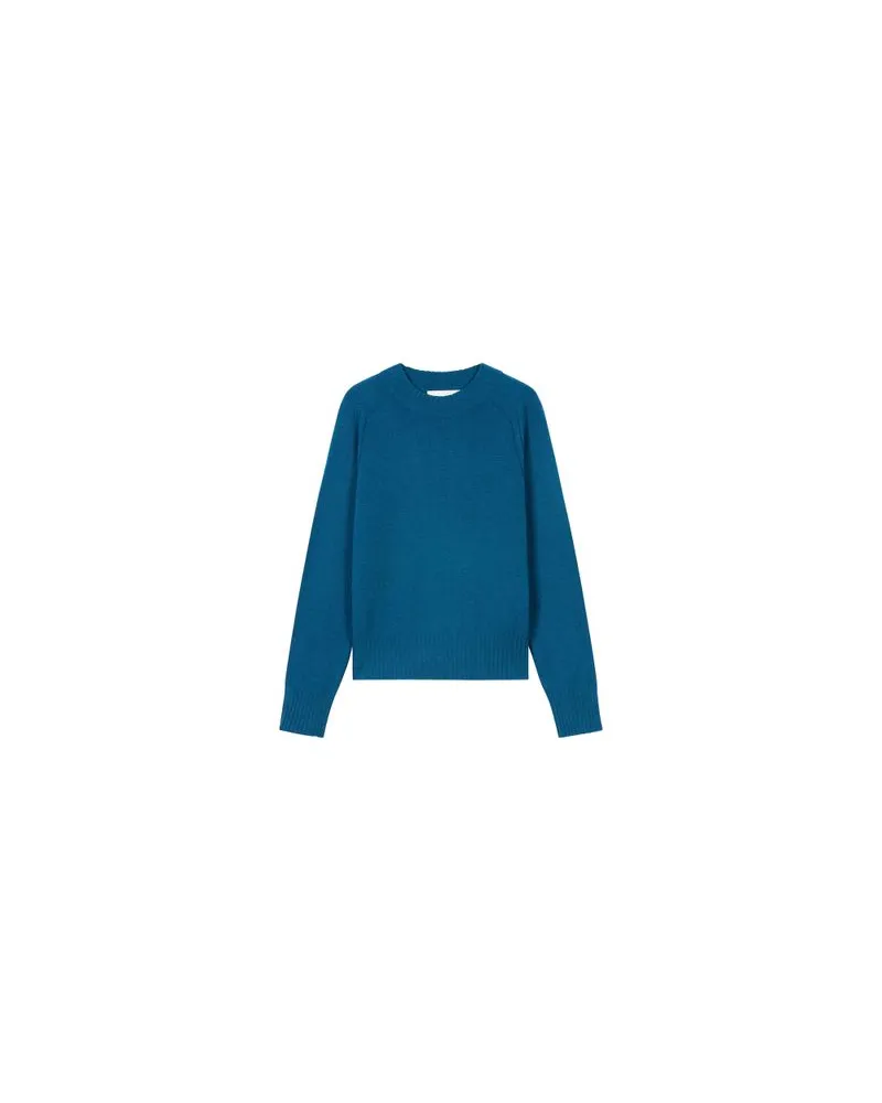 Loewe Jeansjacke mit Shearling-Kragen Blue