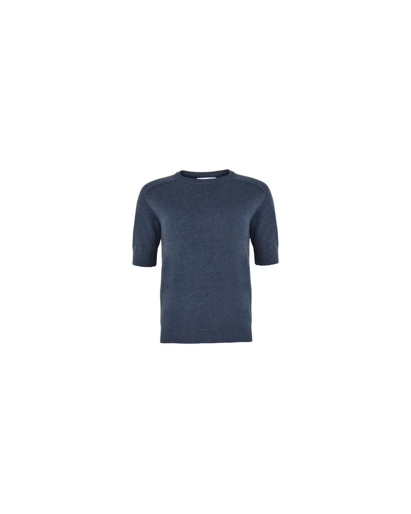 Loewe Jeansjacke mit Shearling-Kragen Blue