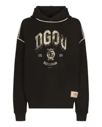 Dolce & Gabbana Oversize-Hoodie mit Logo Black