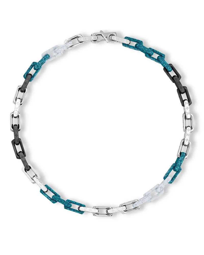 Louis Vuitton Monogram Chain Halskette Blue