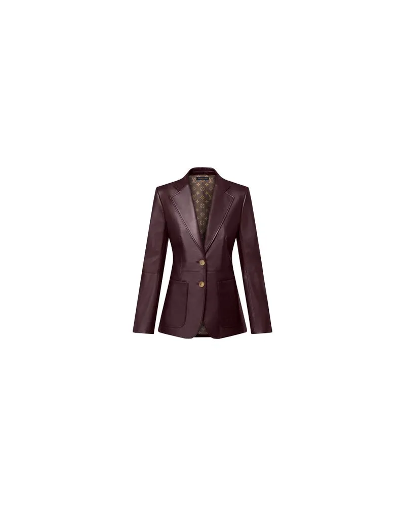 Louis Vuitton Leder-Blazer-Jacke Purple