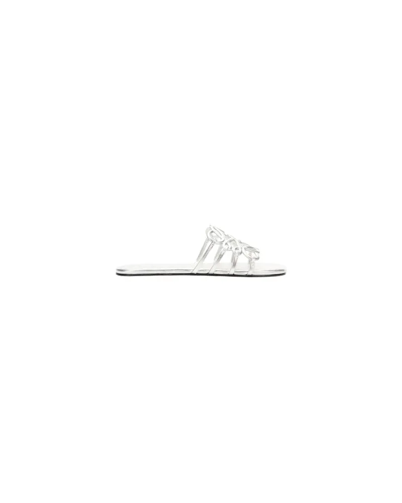 Loewe Sandalen Petal Anagram aus Lammleder Silver