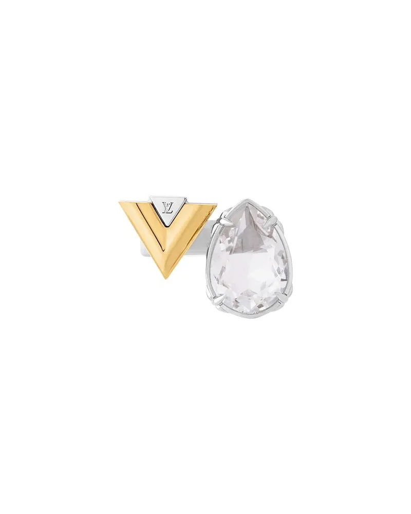 Louis Vuitton V For Vuitton Ring Silver