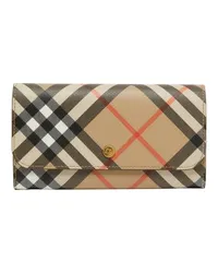 Burberry Brieftasche Continental Check Beige