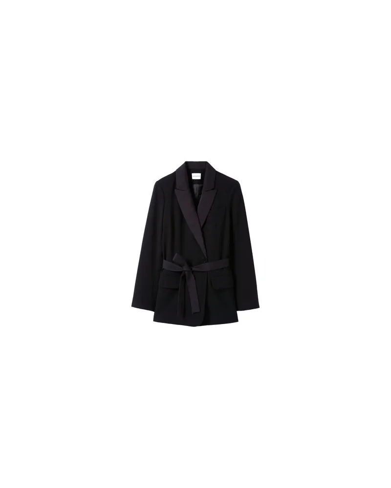 Claudie Pierlot Taillierter, Gürteljacke Black