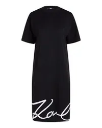 Karl Lagerfeld T-Shirt-Kleid mit Karl-Signatur-Saum Black