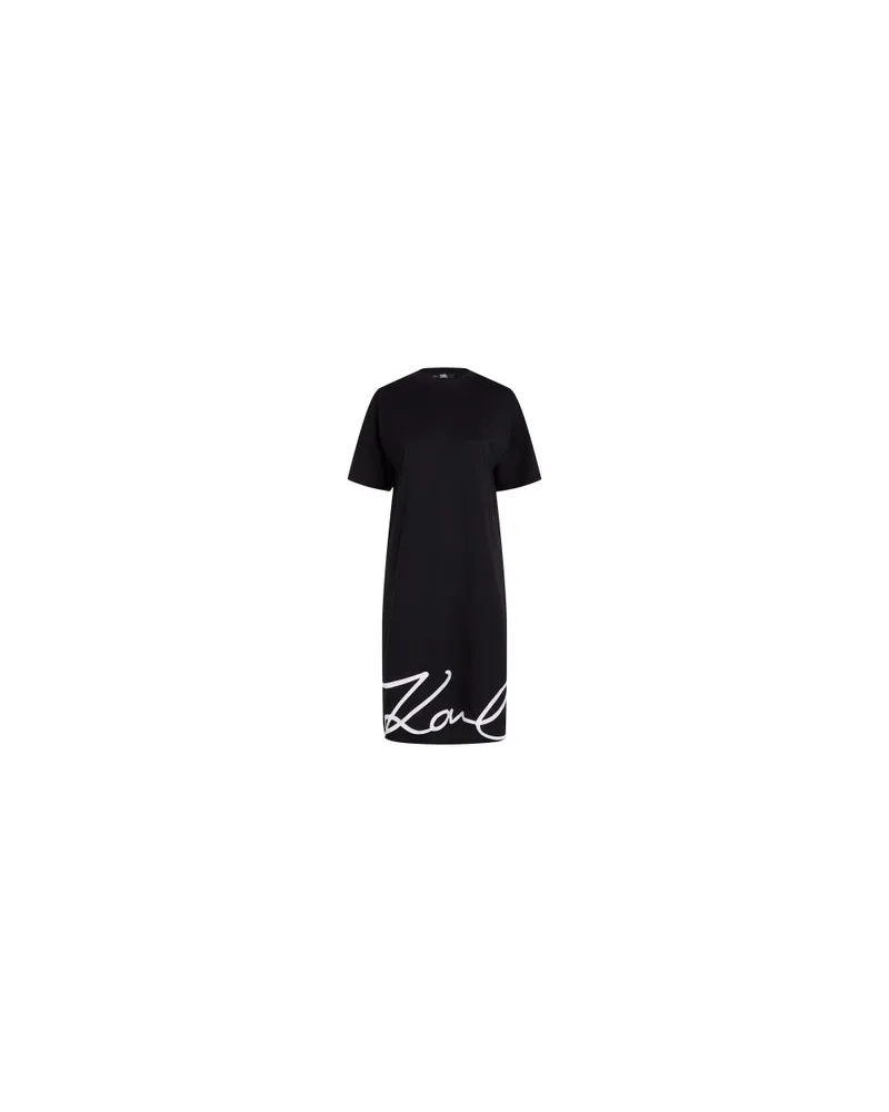 Karl Lagerfeld T-Shirt-Kleid mit Karl-Signatur-Saum Black