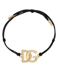 Dolce & Gabbana Kordelarmband mit großem Logo Multicolor