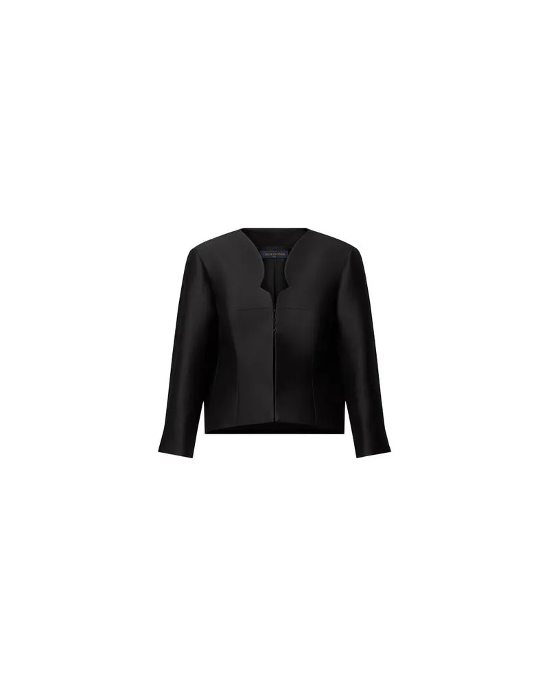 Louis Vuitton Jacke aus Mikado mit Aussparungen am Halsausschnitt Black