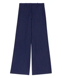 Maje Gestreifte Hose Blue