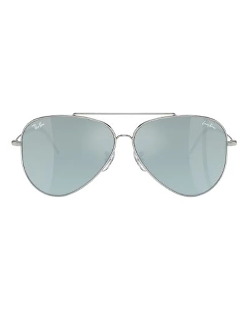 Ray Ban Pilot-Sonnenbrille Aviator Reverse Silver