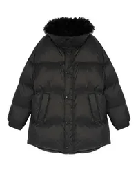 Yves Salomon Daunenjacke mit Lammfellbesatz Black