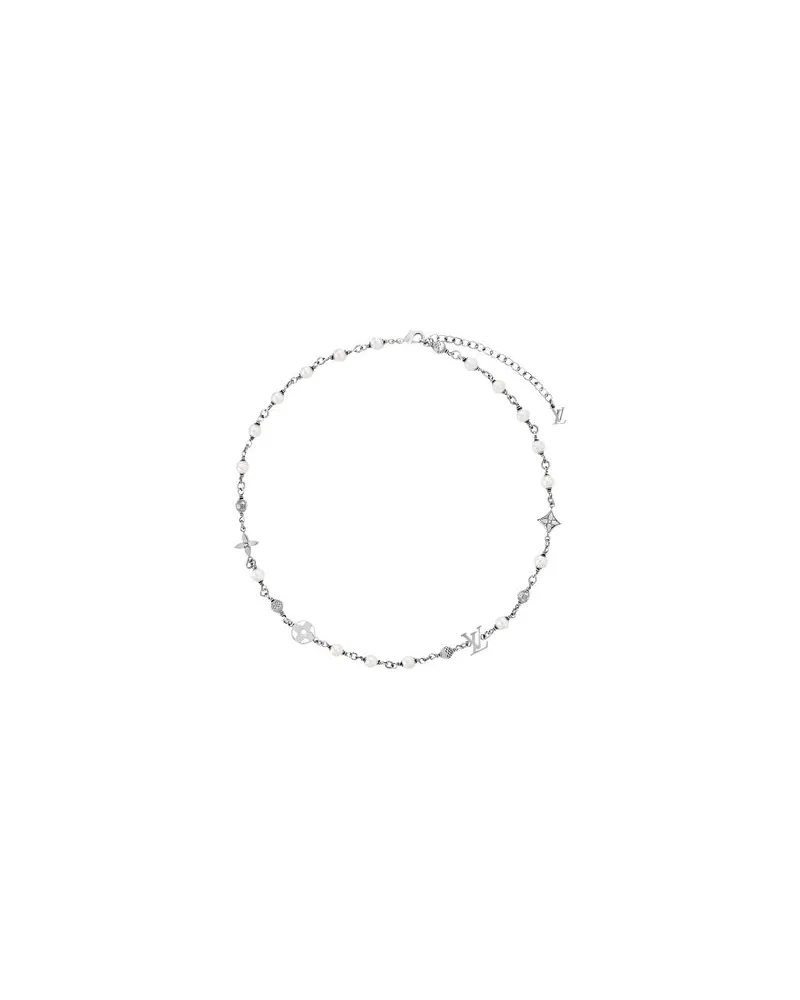 Louis Vuitton LV Pearls Halskette Silver