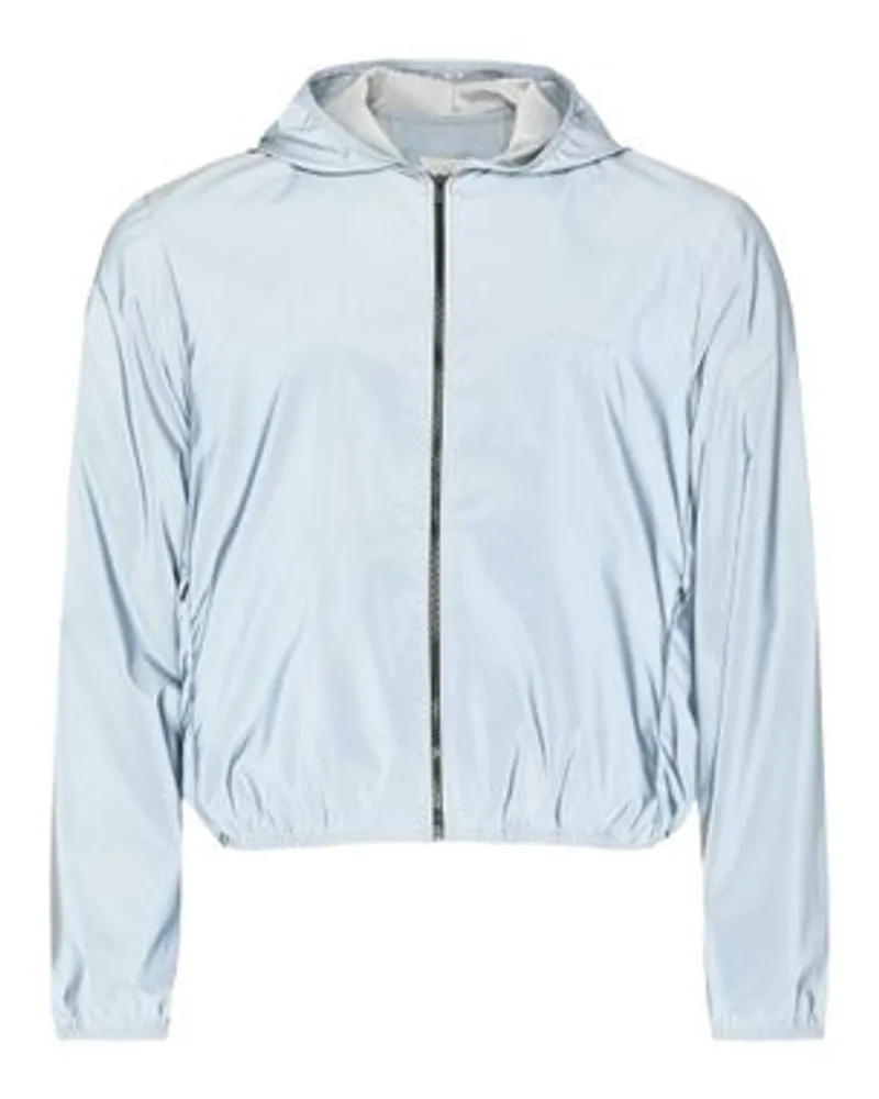 Givenchy Reflektierender Windbreaker mit Kapuze Blue