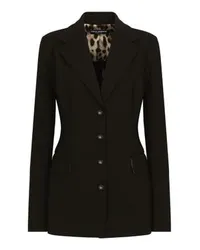 Dolce & Gabbana Zweireihige Turlington-Jacke Black