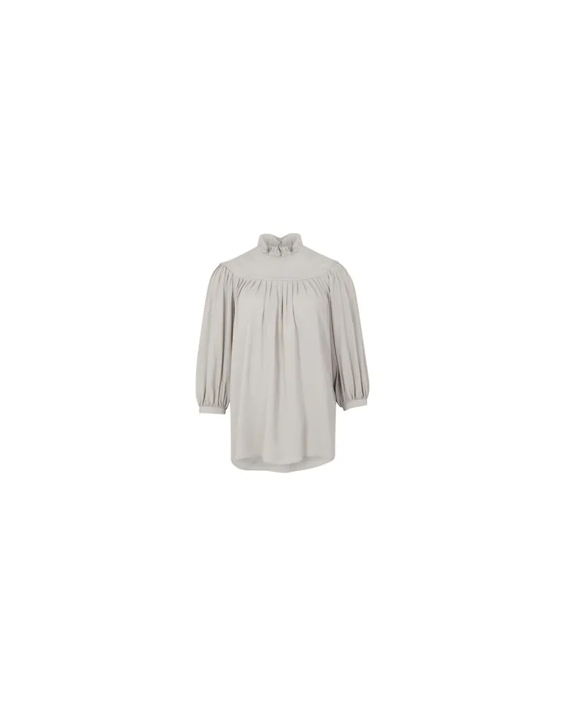 Celine Fluid blouse in crepe de soie acetate Grey