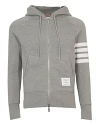 Thom Browne Kapuzensweatshirt Bar Grey