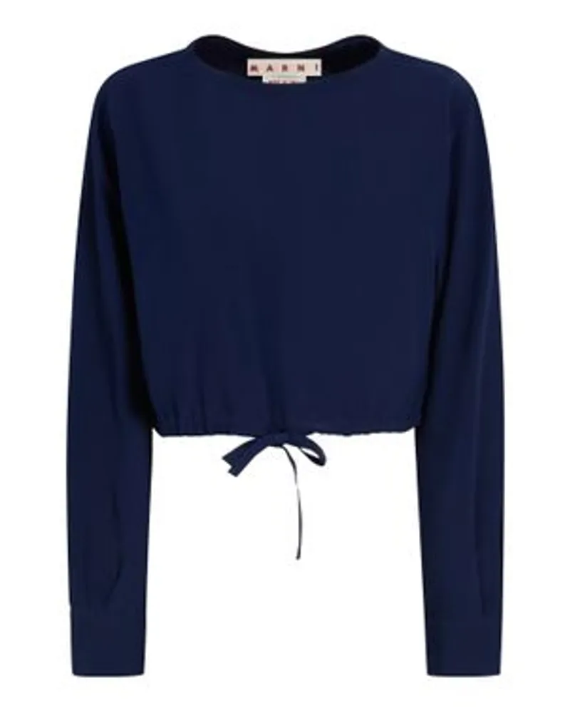 Marni Top Mit Kordelzug Blue