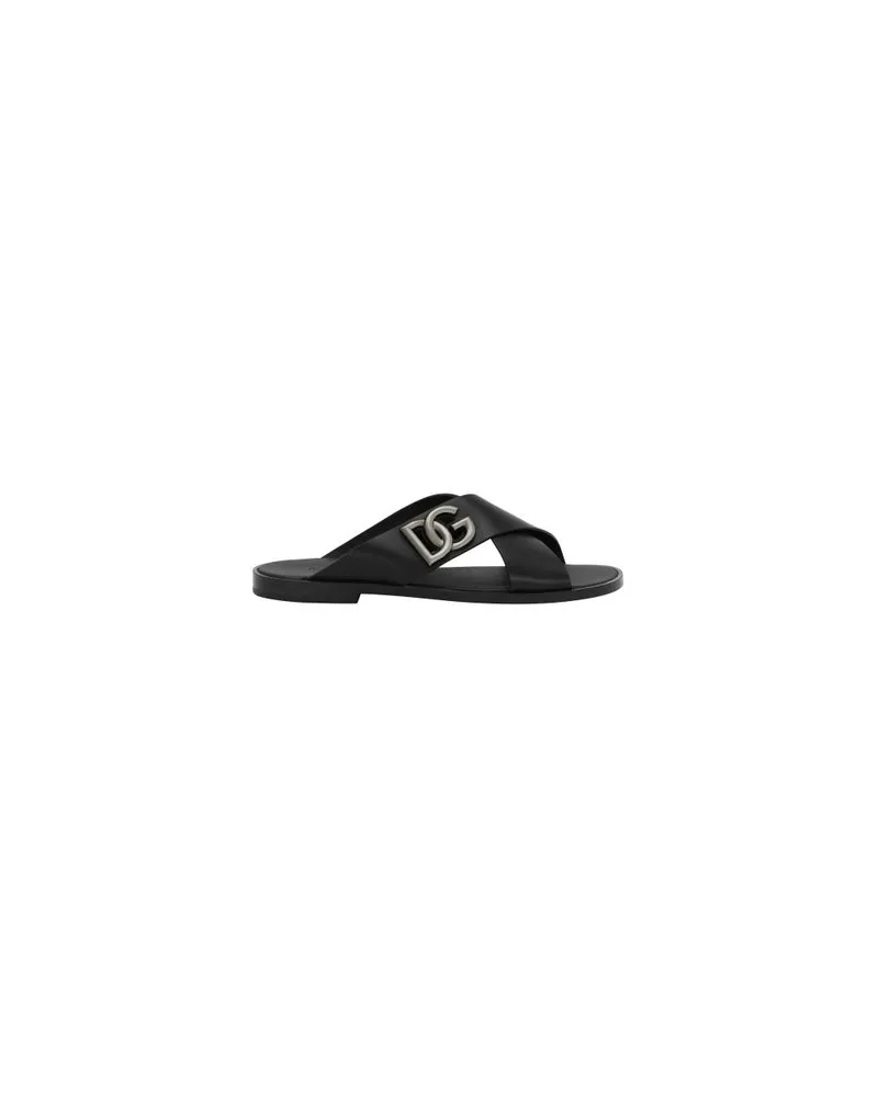 Dolce & Gabbana Kalbsleder-Sandalen Black