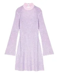 Maje Halbdurchsichtiges Strickkleid Pink