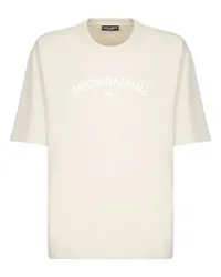 Dolce & Gabbana Baumwoll-T-Shirt Beige