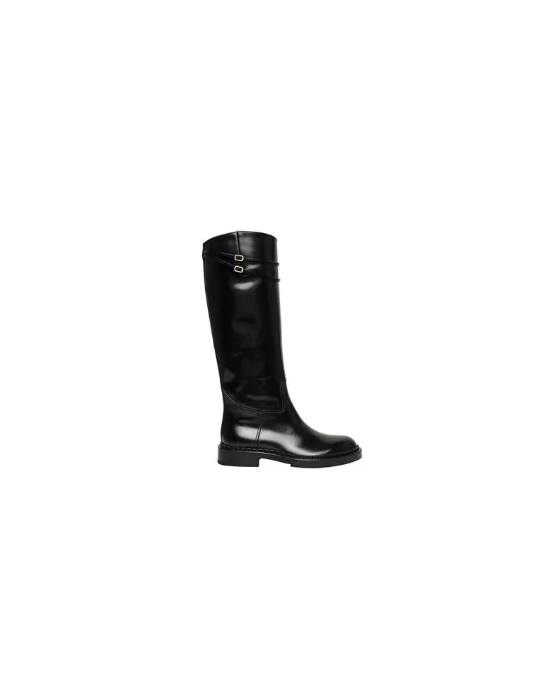 Santoni Lederstiefel Black