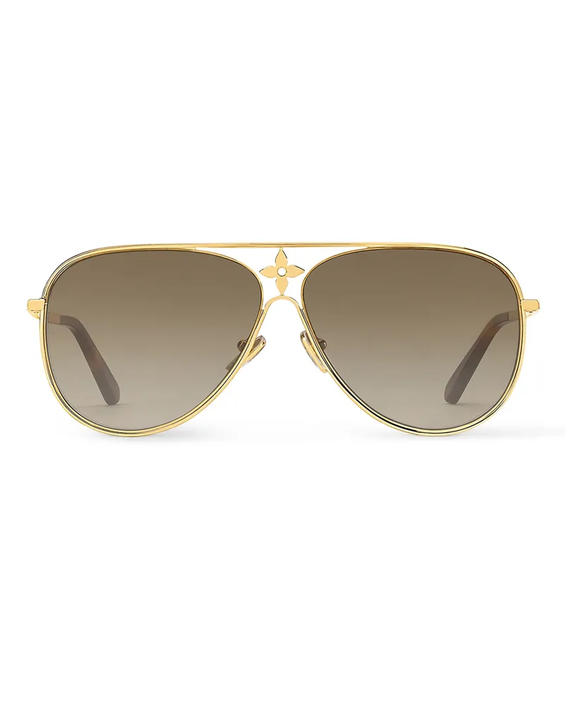 Louis Vuitton LV Star Pilot Sonnenbrille Gold