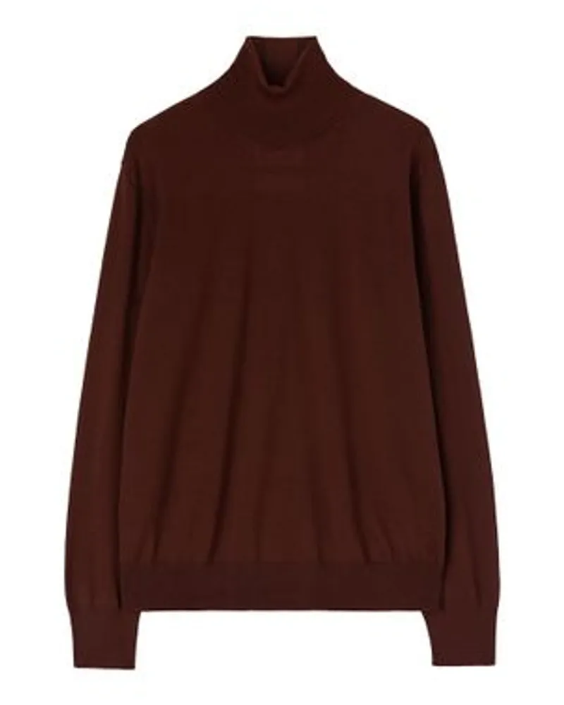 Jil Sander Pullover mit Stehkragen Brown