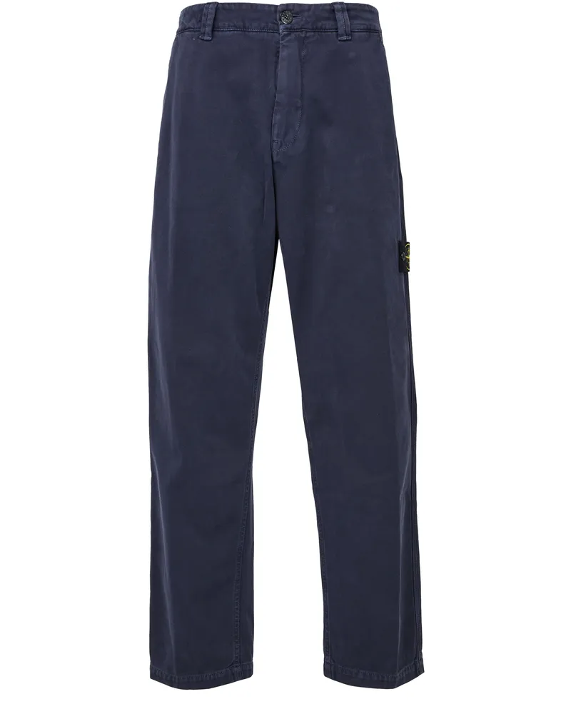 Stone Island Jeans mit Logoaufnäher 