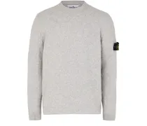 Rundhalspullover mit Logoaufnäher