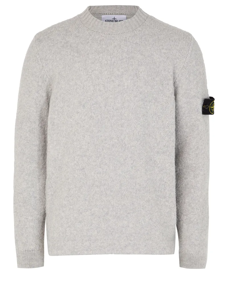 Stone Island Rundhalspullover mit Logoaufnäher 