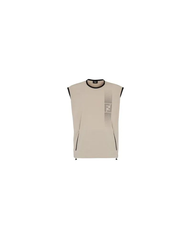 Fendi T-Shirt mit schmaler Passform Beige