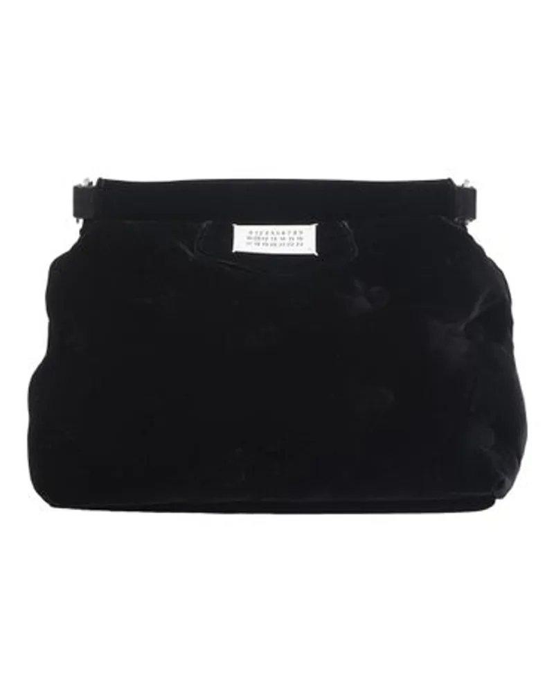 Maison Margiela Kleine Tasche Glam Slam Velvet Classique Black