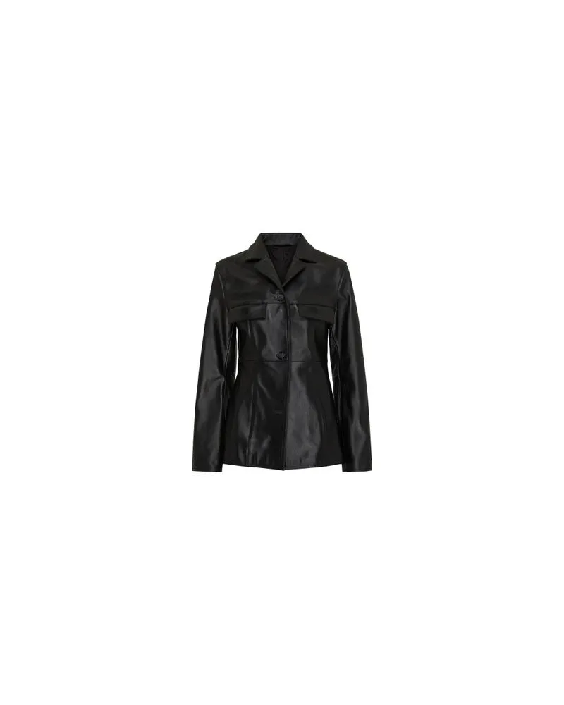 Totême Lederjacke Hourglas Black