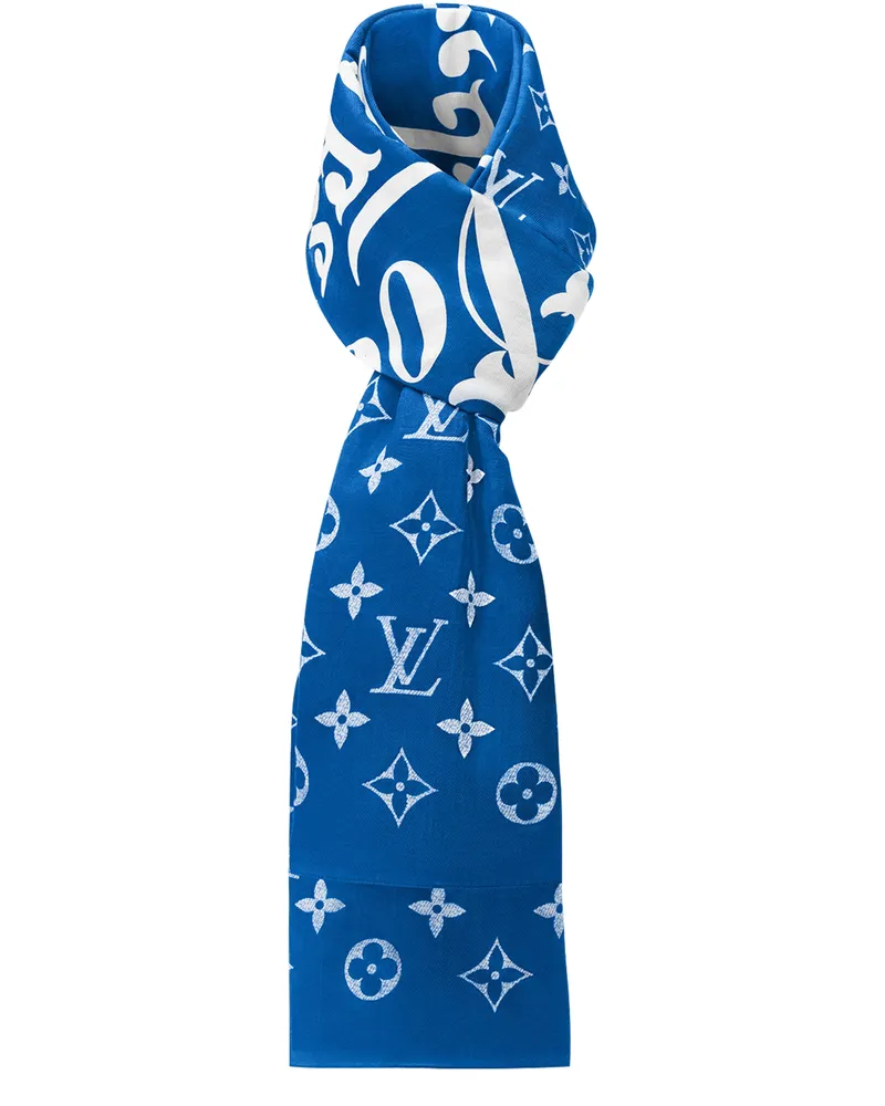 Louis Vuitton Monogram Colours Stola Blue