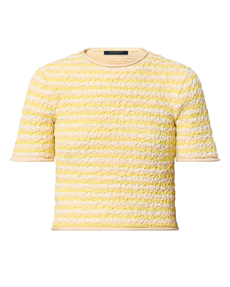Louis Vuitton Gestreiftes Top mit Knitter-Effekt 