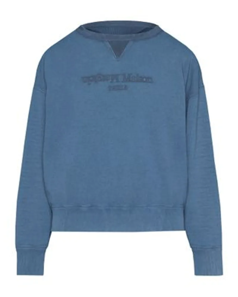 Maison Margiela Sweatshirt mit Reverse Logo Blue